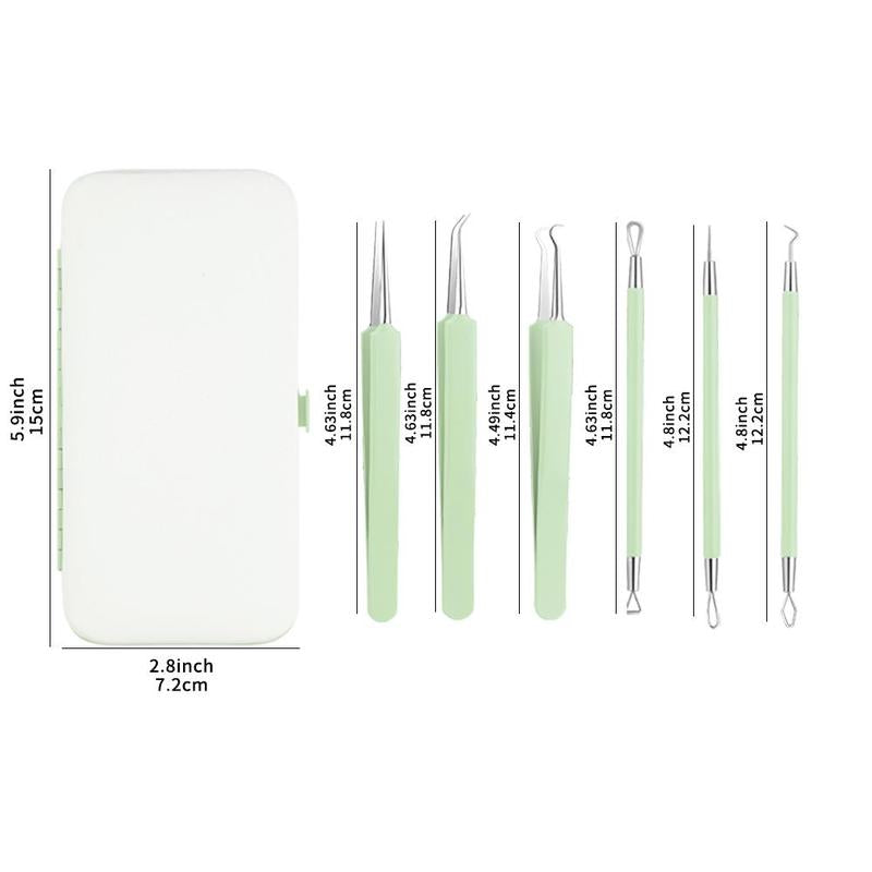 Portable Acne Removal Kit With Storage Case, 6pcs?Multifunction Acne Remover Tool, Professional Skincare Tools For Women