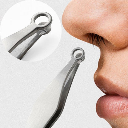 Nose Hair Trimming Tweezers (1 Piece), Stainless Steel Round Head Nose Hair Remover Tool, Safety Protection For Nose