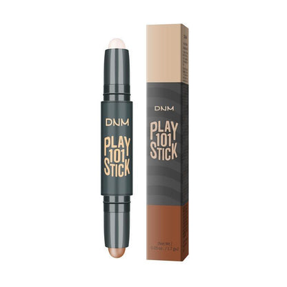 Double-head Contour Stick, Highlighting Eye Makeup Pen for Face, Dual Ended Concealer Stick, Makeup Highlighter Stick, High-gloss Make Up Pen