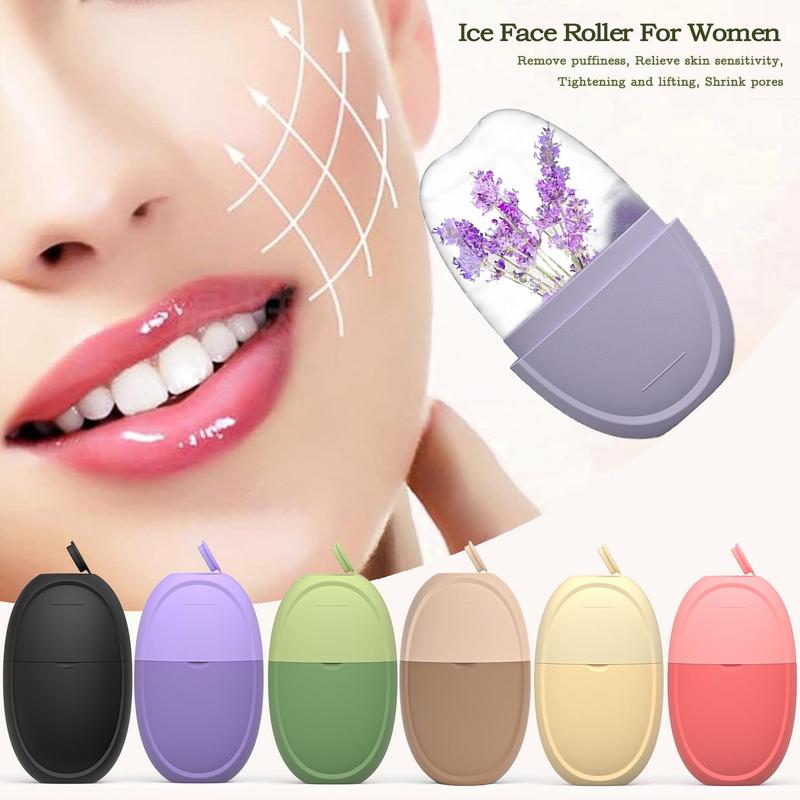 Ice Face Roller, Oval Shaped Ice Roller for Face Eye, Facial Ice Roller Massager for Tightening Skin, Reusable Skin Care Tool