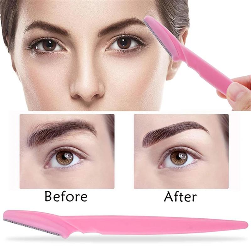 Multi-color Stainless Steel Eyebrow Razor,?Summer?Sharp Blade Anti-scratch Design Eyebrow Trimmer, Manual Gentle Eyebrow Trimmer for Eye Brow Shaping