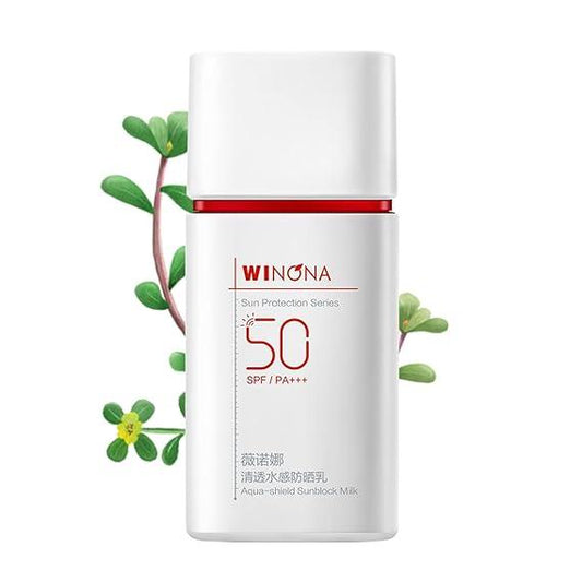 WINONA Sunscreen for Waterproof,Broad Spectrum SPF 50+++ Face Sunscreen Lotion, Lightweight and Gentle,Daily Facial Moisturizing Sunscreen