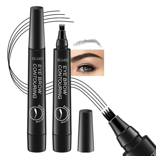 Waterproof Brow Pen, Eyebrow Contouring Pen, 4 Tip Eye Brow Pencils for Women Makeup, lapiz de cejas 3D Microblading Eyebrow Pen Pencil, 24h Long-Lasting, Smudge Proof