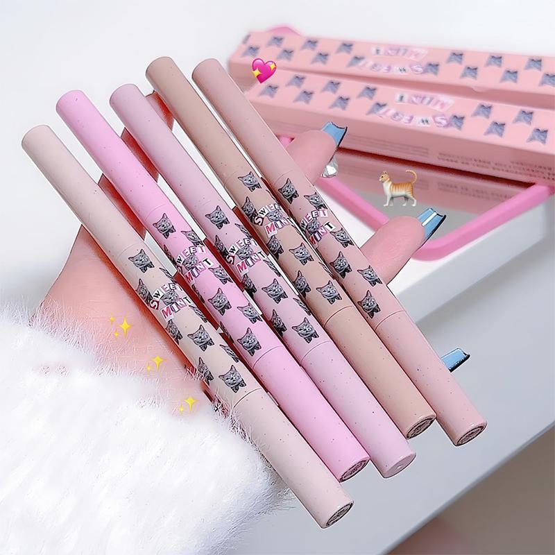 2 in 1 Double-ended Eyebrow Pencil & Eyebrow Brush, 1 Piece Waterproof Long Lasting Eyebrow Pencil, Brow Shading & Filling Products for Women and Girls