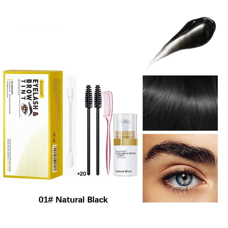 Eyebrow & Eyelash Dye Kit, 1 Box Lash & Brow Color Kit, Long Lasting Eyebrow Tint Kit, Eye Makeup Kit, Professional Makeup Kit for Women