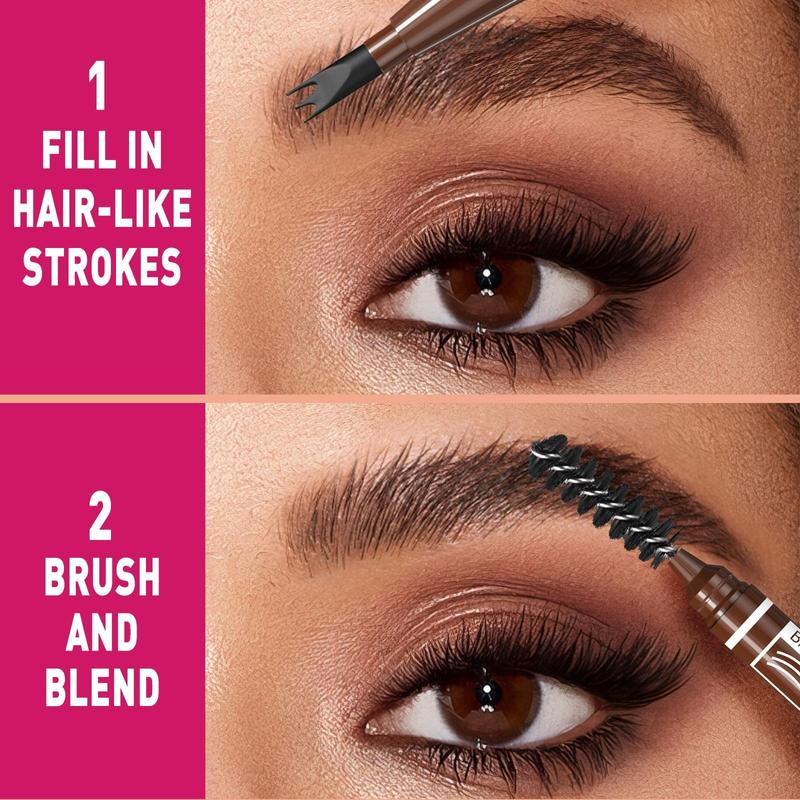 iMethod  Eyebrow Pen - Eyebrow Pencil 2-in-1 Dual-Ended Eye Brow Pencils for Women with 3-Fork-Tip and Spoolie Brush Create Natural Hair-Like Defined Brows, Last All-Day