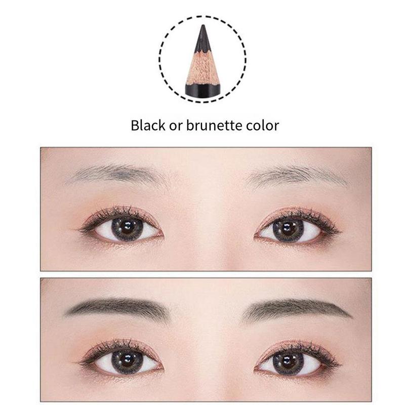 Double Headed Eyebrow Pencil with Eyebrow Brush, 1 Count Smudge Proof Brow Shading and Filling Eye Brow Pencil, Long Lasting Eye Brow Styling Pen, Makeup Brushes, Make Up Supplies