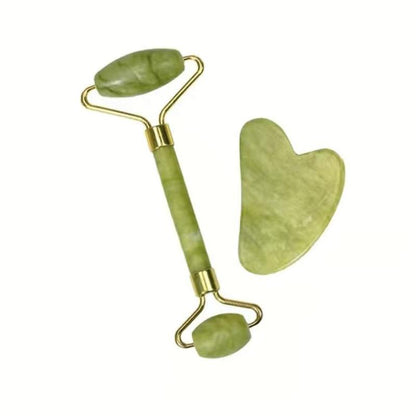 2pcs/set Heart Shaped Gua Sha Board & Roller, Facial Massager, Professional Skin Care Tools For Women