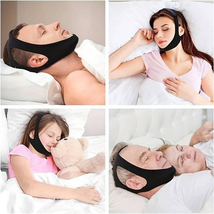 Triangle Anti-snoring Facial Strap & Nose Clip Set, 1 Count Adjustable Breathable Chin Strap & 2 Counts Anti-snoring Nose Clip, Sleep Products