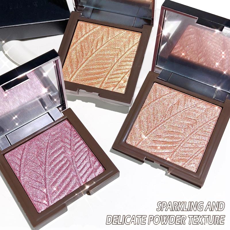 Multi-functional Highlighter Palette, Shimmer Long Lasting Pearly Makeup Palette, High-gloss Sparkling Nose Contouring Highlighter Powder