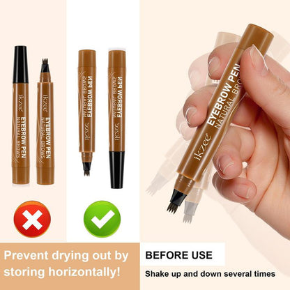 Double-ended Eyebrow Pencil with Eyebrow Brush Set, Long Lasting Eyebrow Pencil, Brow Styling Brush, High Pigmented Brow Shading & Filling Pencil, Makeup Tool