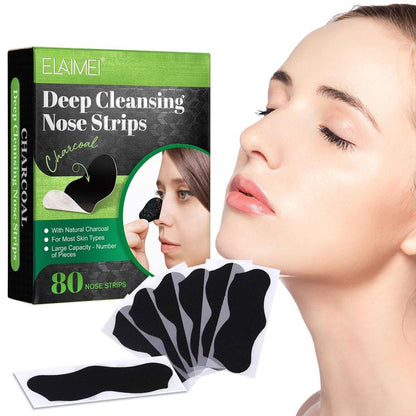 Deep Cleansing Nose Strips, 80pcs/box Nose Strips, Nose Pores Cleaning Strips, Professional Nose Pores Cleaning Tool for Men & Women