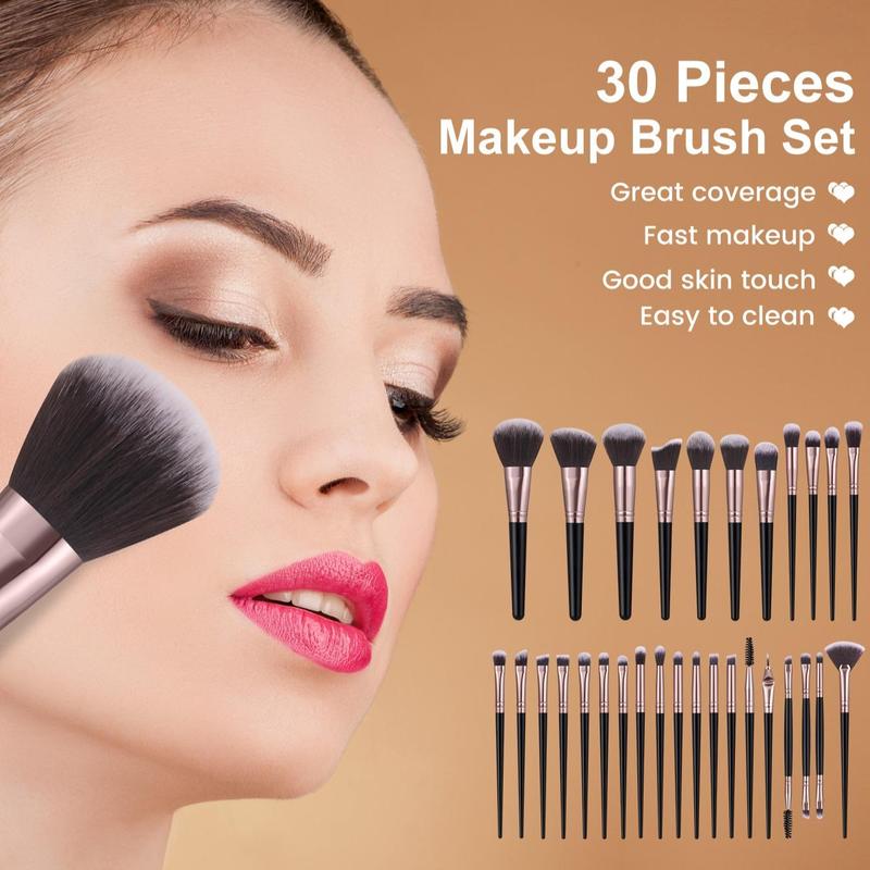 Makeup Tool Set with Storage Bag, 49pcs/set Makeup Brush & Powder Puff & Sponge & Hairband & Makeup Brush Cleaning Tool, Cosmetic Brush Set for Beginners?Back To School