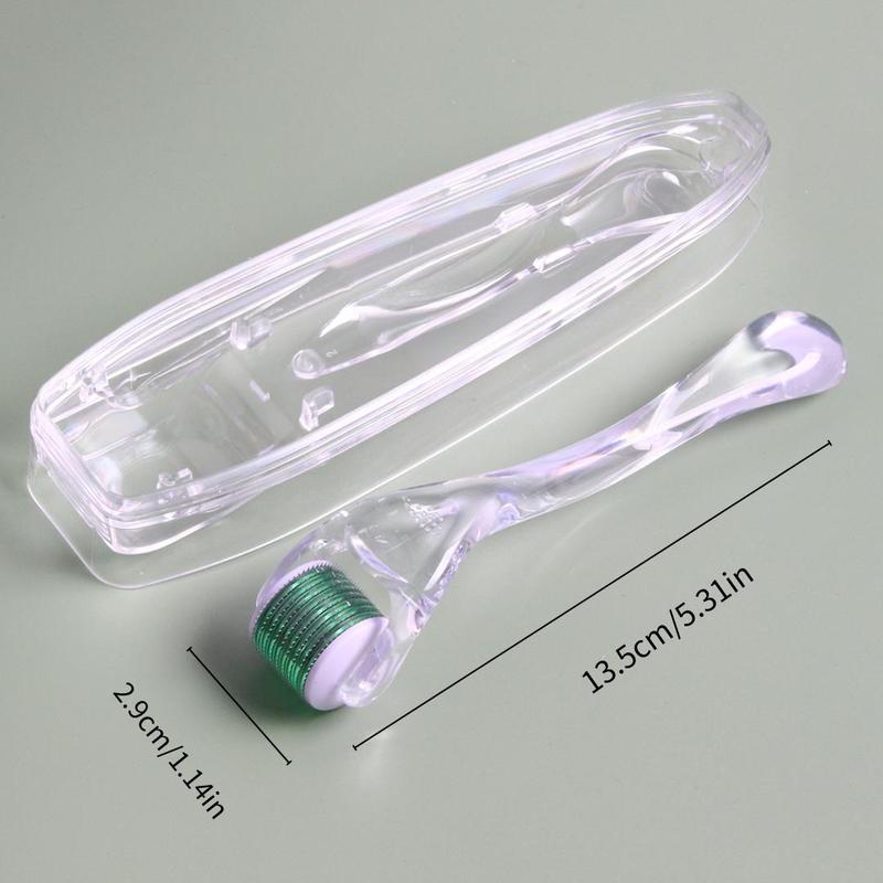 Facial Massage Roller, Transparent Handle Green Head Massage Roller, Professional Skincare Tools for Face & Body