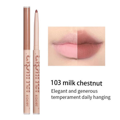 Matte Lip Pencil, 1 Count Long Lasting Waterproof Lip Liner, Natural Plump Lip Gloss, Makeup Products for Girls Women