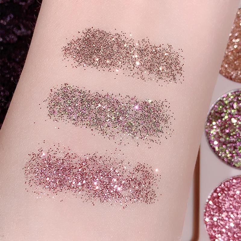 Glitter Eye Shadow Palette, 1 Count Shimmering Eye Shadow Makeup Products for All Styles and Occasions