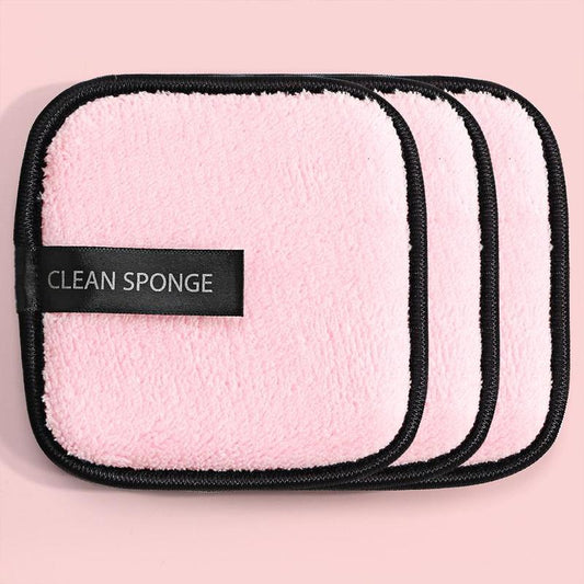 Solid Color Soft Facial Cleansing Puff, Makeup Remover Pads, Dry and Wet Use Makeup Remover Cloth, Dual Sided Makeup Remover Towel, Facial Skin Care Tool