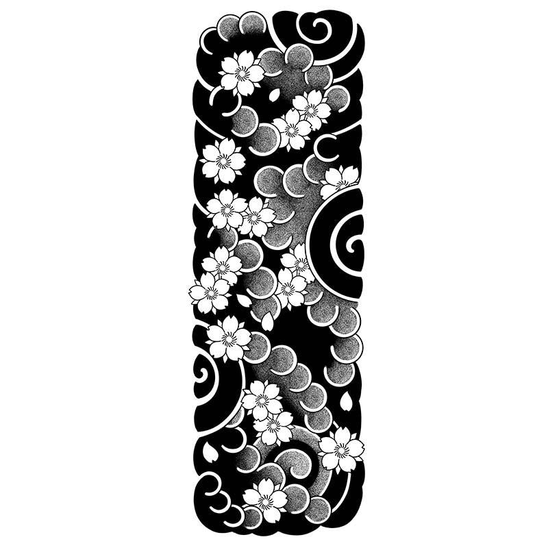 Flower Pattern Temporary Tattoo Sticker, Waterproof Long Lasting Fake Tattoo For Women & Men