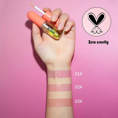 Color Changing Blush Oil, 3pcs/set Long Lasting Blush for Beginners, Moisturizing and Maintenance, Brightening Skin Tone