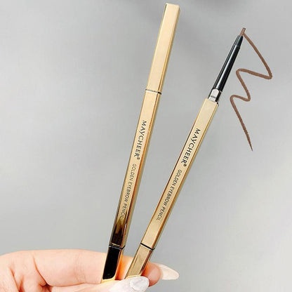 Double-ended Eyebrow Pencil, 1 Count Waterproof Long Lasting Eyebrow Pencil, Brow Styling Brush, Brow Shading & Filling Pencil, Brow Brush Makeup Tool, Eye Brow Makeup Products