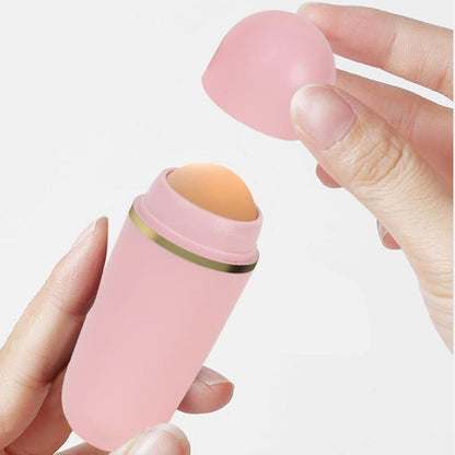 Oil Absorbing Volcanic Face Roller, 1 Count Portable Oil Control Face Roller Stone, Makeup Massage Accessories For Women & Girls