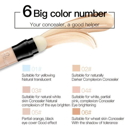 Long Lasting Concealer, Moisturizing Concealer Stick for Highlighting, Concealing, Dark Skin Covering, Full Coverage Flawless Makeup Cream