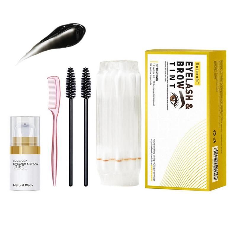 Eyebrow & Eyelash Dye Kit, 1 Box Lash & Brow Color Kit, Long Lasting Eyebrow Tint Kit, Eye Makeup Kit, Professional Makeup Kit for Women