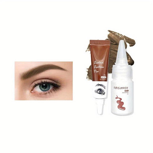 Waterproof Long Lasting Natural Eyebrow Tint Dye, 1 Count Eyebrow Dye Kit, Quick-drying Makeup Semi-permanent Eyebrow Cream