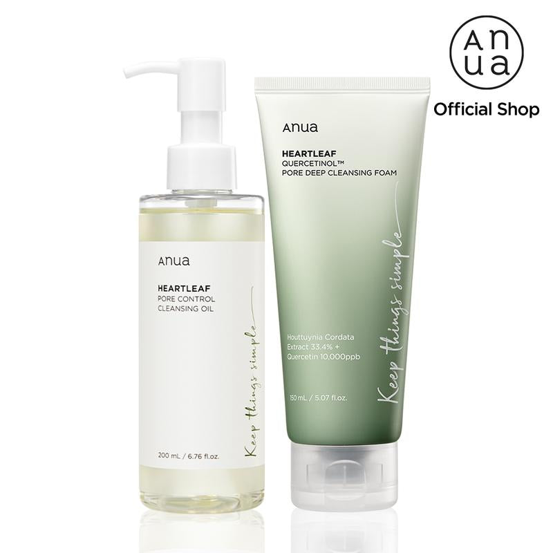 [Anua Official Shop] Double Cleanser Duo for Facial Cleansing Foam Korean