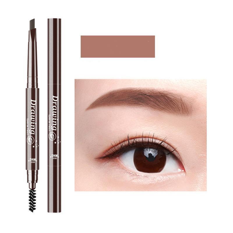 Double-ended Triangular Eyebrow Pencil With Brush, 1 Count Natural And Easy-to-pigment Eyebrow Pencil, Eye Makeup Product