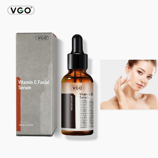 VGO Vitamin C Facial Serum Essence, 30ml Skincare Cleanser Skin Renewal Facial Serum Essence Cream, Gentle Organic