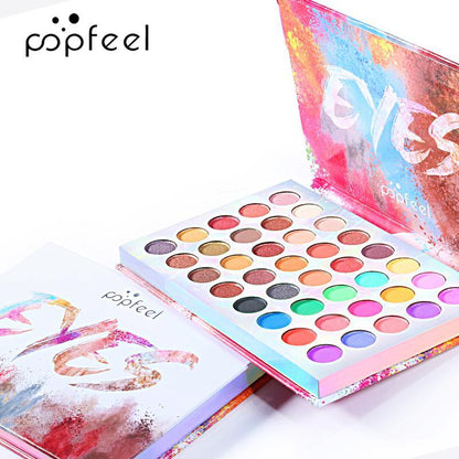 40 Color Eyeshadow Palette, Matte & Metallic Eye Shadows Palette, Long Lasting Shimmering Eye Shadow Makeup Products, High Pigmented Blendable Eyeshadow Powder, Cosmetic Gift