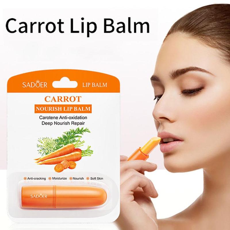 1 Piece Carrot Moisturizing Lip Balm, Lip Care Lipstick, Hydrating Lip Moisturizer, Lip Repair Treatment Products