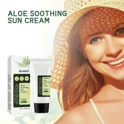 Aloe Vera Soothing Cream, 2 Counts/set Moisturizing Sunscreen Cream, Hydrating Face Cream, Face Lotion for Women & Men