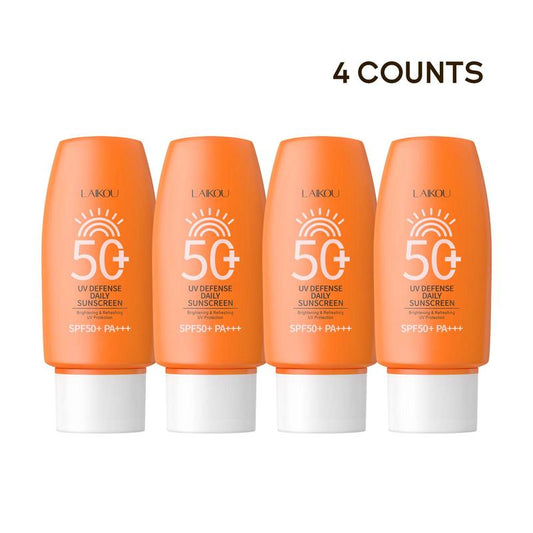 Sun Ray Protection Cream, 4 Counts/set Long Lasting Sunscreen, Moisturizing Sunscreen, Sweatproof Daily Sunscreen, Facial Skin Care Product