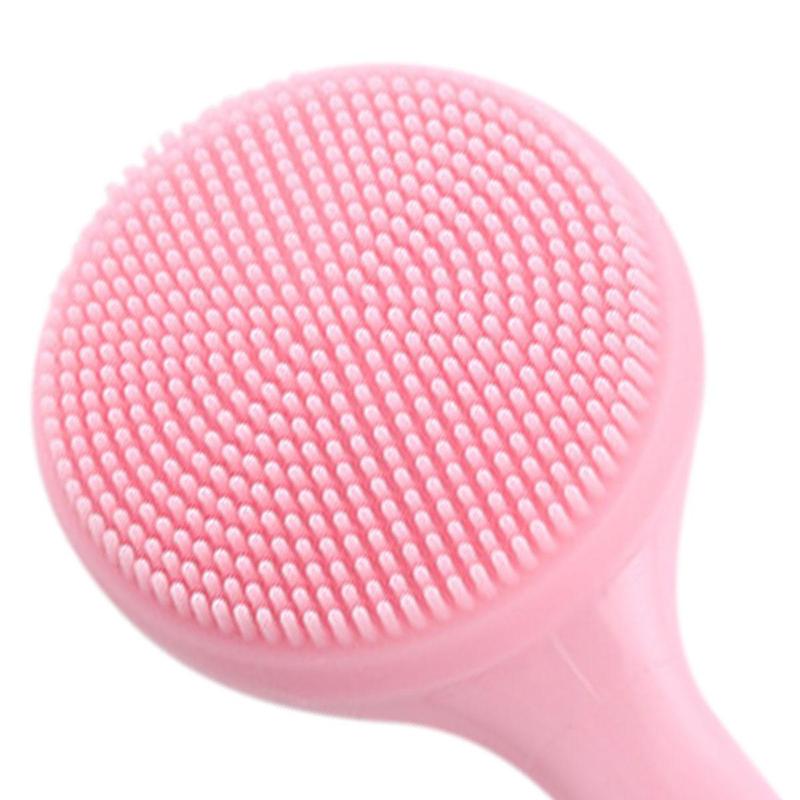 Manual Silicone Facial Cleansing Brush, Double Sided Face Scrubber for Daily Skin Care, Face Exfoliator Massage Brush Shower Cleaning Brush