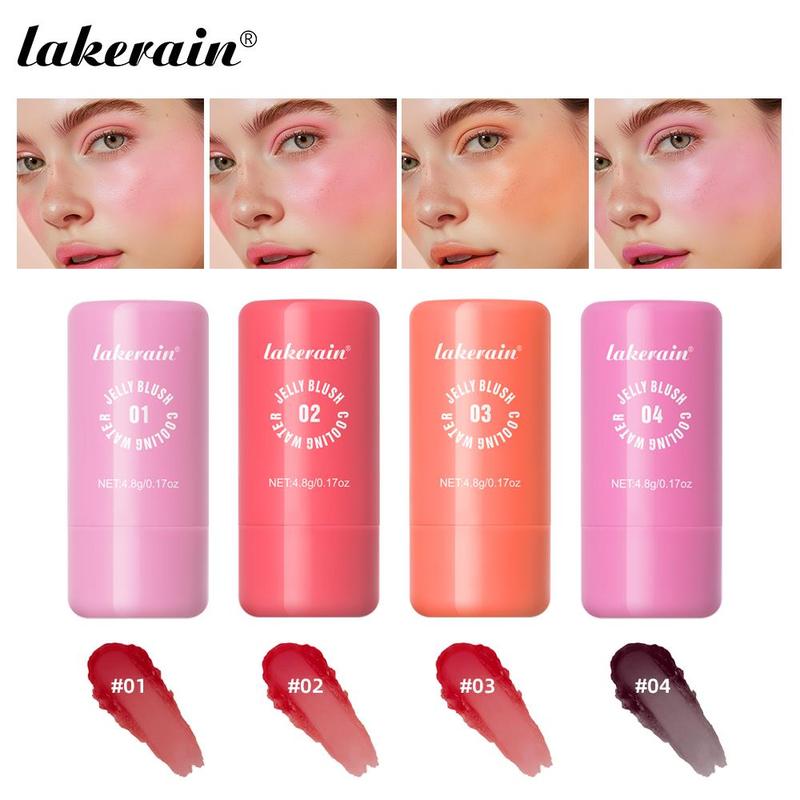 Long Lasting Jelly Blush Stick, 4pcs/set Natural Look Blush for Daily Makeup, Lightweight Blush, Soft Color Shadow, Suitable for All Skins