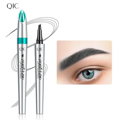 4-tip Liquid Eyebrow Pen, 1 Count Waterproof Long Lasting Eyebrow Pen, Brow Styling Liquid Pen, Brow Brush Makeup Tool, Eye Brow Makeup Products