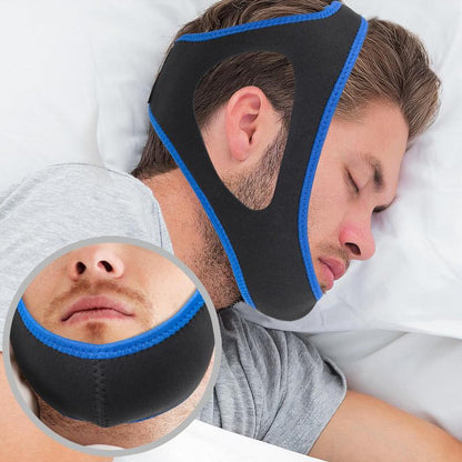 Anti Snore Chin Strap, Adjustable Stop Snoring Sleep Headband for Men & Women, Effective Anti Snore Chin Straps to Keep Mouth Closed While Sleeping