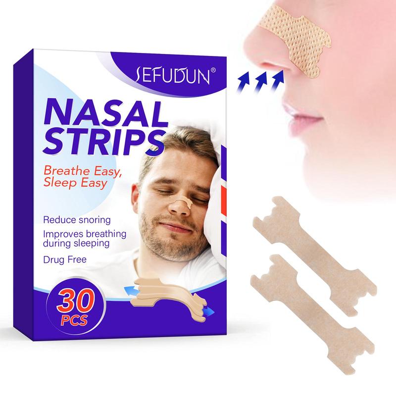 Breathable Anti-snoring Nasal Strip, 30pcs/set Sleeping Snoring Relief Nasal Sticker, Sinus Relief Nasal Patch, Home Product