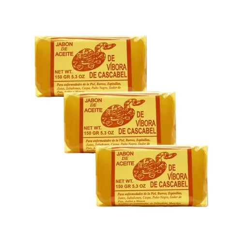 Jabon de Aceite Vibora de Cascabel Pack of 3/ Rattlesnake Oil Soap