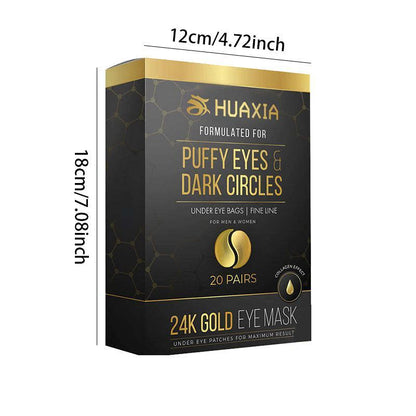 24K Gold Comfort Eye Skincare Mask, 20 Pairs Hydrating Eye Patches, formulated for Puffy Eyes & Dark Circles, Eye Care Mask for Women & Men, Under Eye Patches, Dark Circle Eye Mask, Back to School?Summer Girls Skincare Products