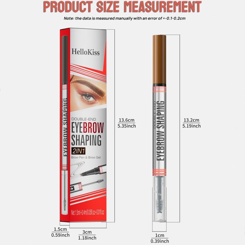 2 in 1 Eyebrow Gel & Eyebrow Pencil, 1 Count Waterproof Eyebrow Gel & Eyebrow Pencil, Long Lasting Eyebrow Makeup Tool for Women