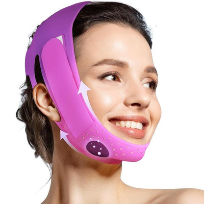 JUSRON Double Chin Reducer V Line Face Lifting Tape Face Strap, Soft Silicone Chin Strap Face Shaper to Removing Double Chin