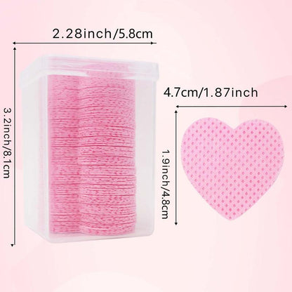 Heart Shaped Makeup Remover Pads, 1set/4sets Xmas Double Sided Dry Cleaning Wipe, Multi-purpose Non-woven Fabric Wipe,?Cosmetic Cleaning Pads, Beauty & Personal Care Supplies