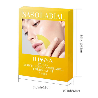 Nasolabial Folds Patches, 5 Pairs/box Natural Collagen?Nasolabial Folds Patches, Moisturizing Nose Line Patches, Facial Skin Care Patches for Women & Men