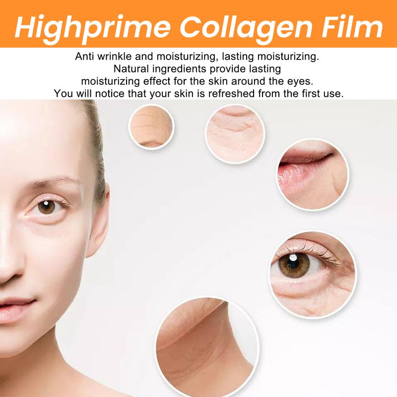 EELHOE Dermance Highprime Collagen Soluble Film,Solid Essence Paste for Anti-Aging Effects Lifting Firming Moisturizing Hyaluronic Face Mask, Smooths Out Fine Lines Anti Wrinkle Patches, Lighten Dark Circles and Bags Under the Eyes