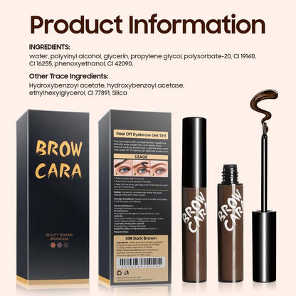 Peel-off Tattoo Brow Gel, 24-hour long-lasting smudge-proof and waterproof eyebrow tattoo peel-off tint, easily create a natural eyebrow look, Easy to peel without sticking Makeup Daily Eyebrow Gel Gift Cosmetic