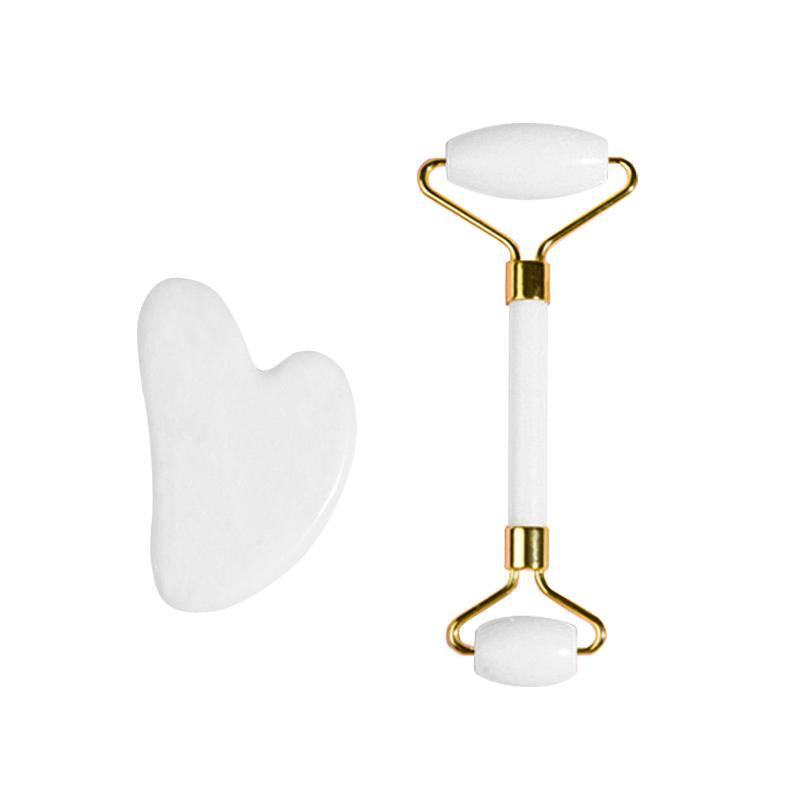 Heart Shaped Facial Massage Tool Set, 2 Counts/set Face Massage Roller & Gua Sha Tool, Face Massage Tool for Women & Men