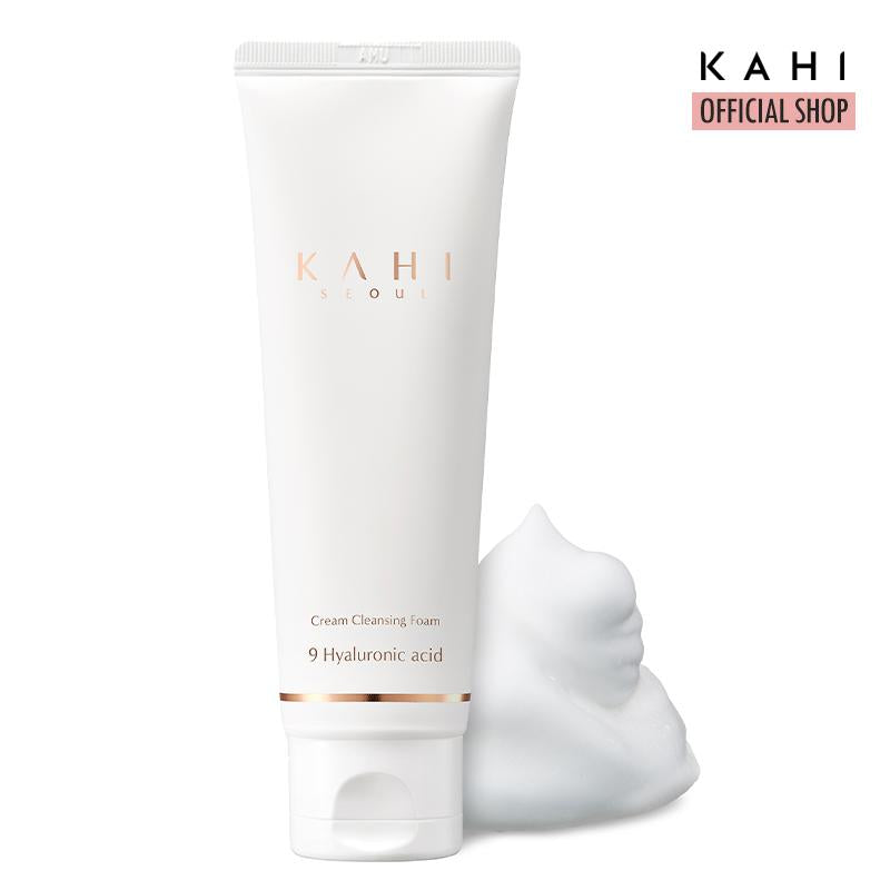 [Official Product] KAHI Cream Foaming Cleanser Face Wash - Hydrating Cream to Foam Cleanser for Oily & Combination Skin - Gentle Face Cleanser and Foaming Face Wash with Collagen (2.70 fl oz)